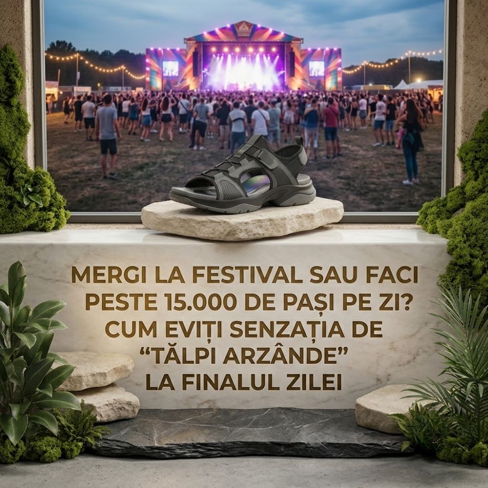 Mergi la festival sau faci peste 15.000 de pasi pe zi? Cum eviti senzatia de "talpi arzande" la finalul zilei