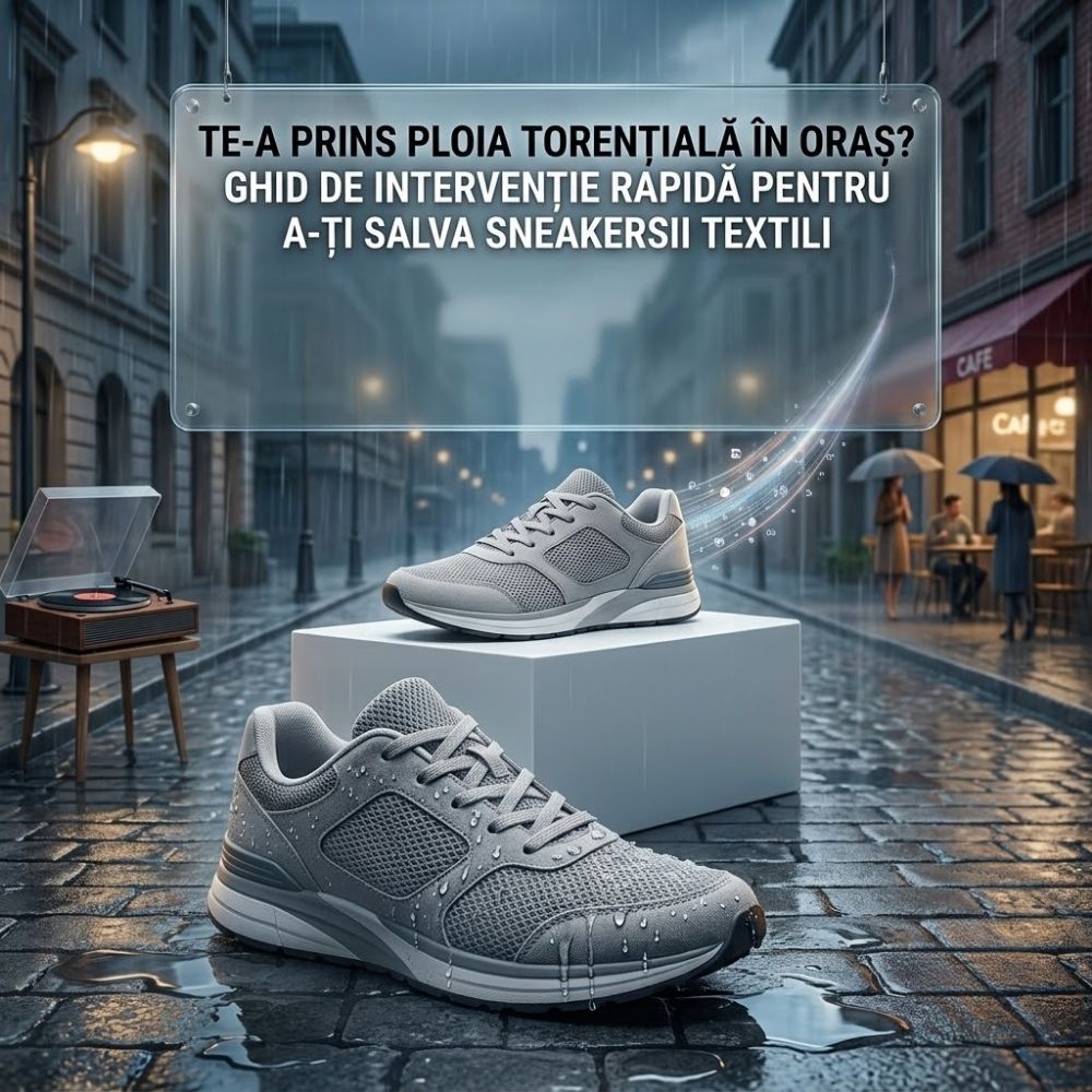 Te-a prins ploaia torentiala in oras? Ghid de interventie rapida pentru a-ti salva sneakersii textili