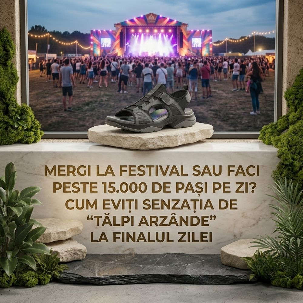 Mergi la festival sau faci peste 15.000 de pasi pe zi? Cum eviti senzatia de "talpi arzande" la finalul zilei