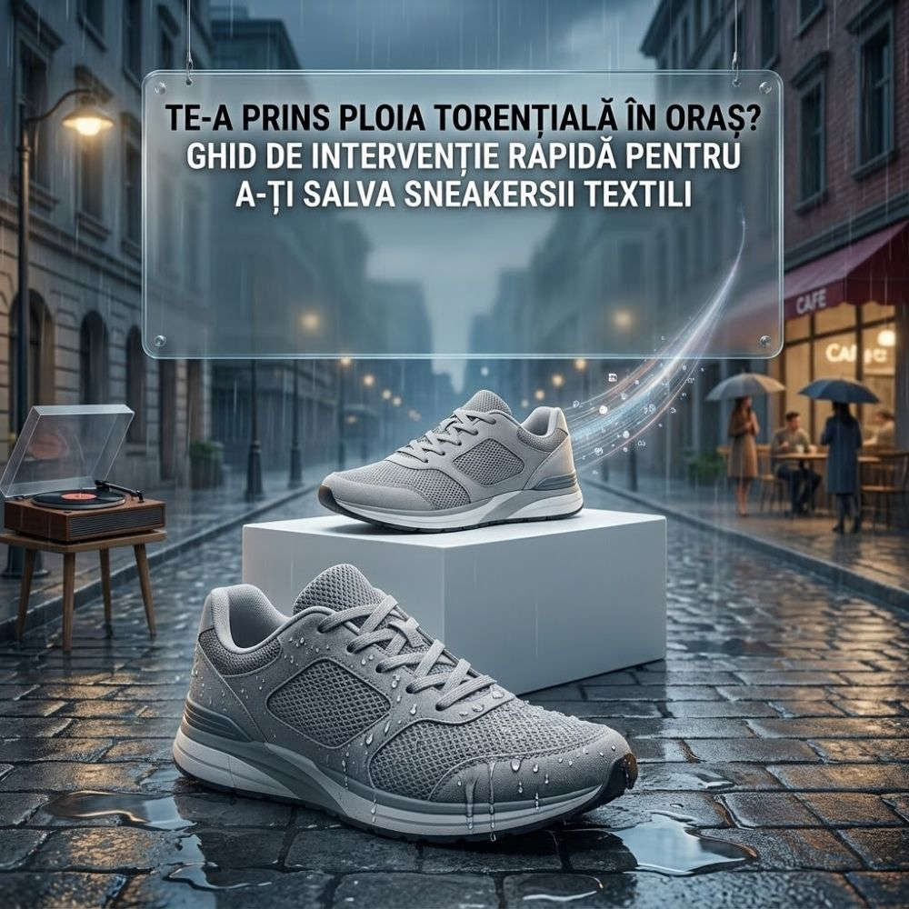 Te-a prins ploaia torentiala in oras? Ghid de interventie rapida pentru a-ti salva sneakersii textili