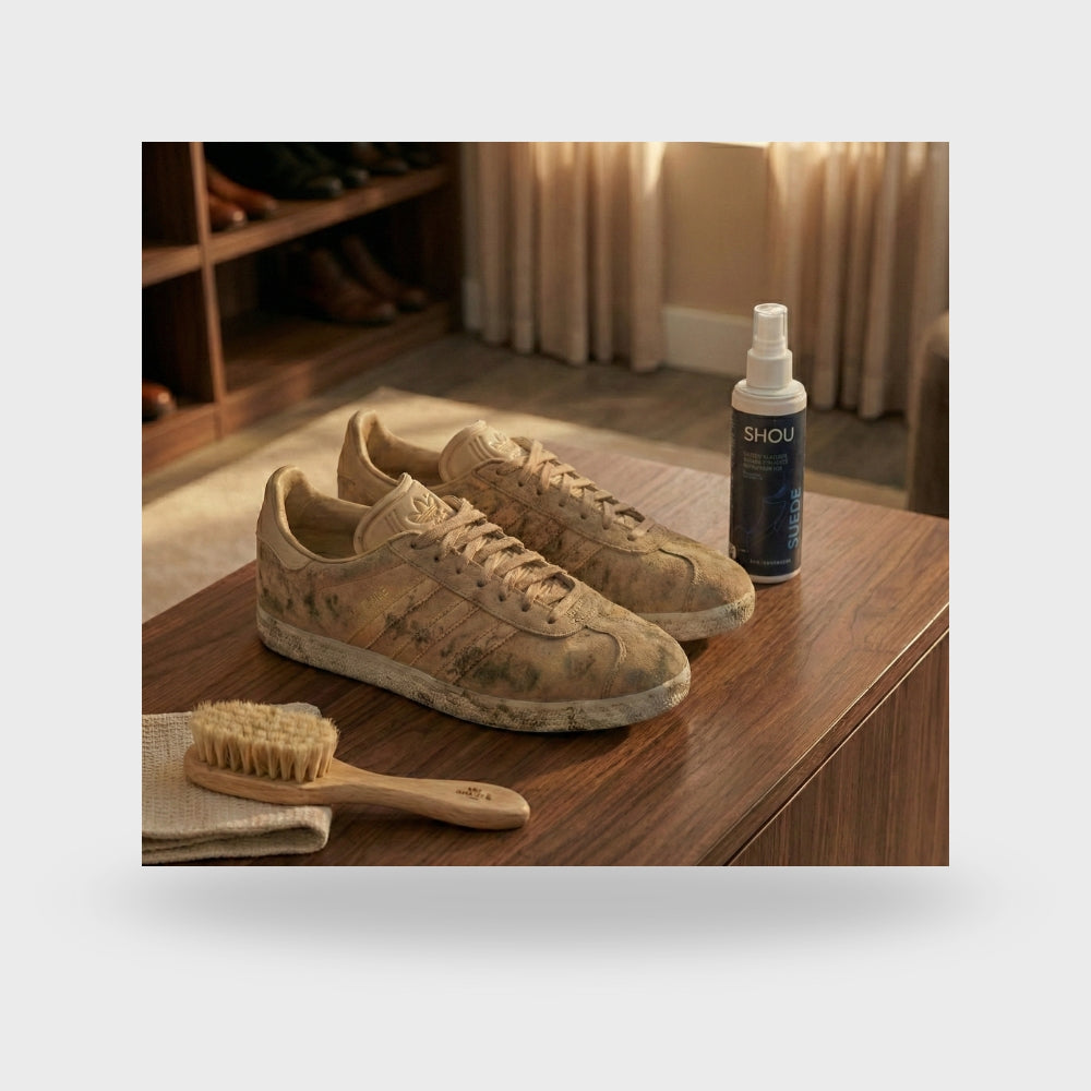 SHOU Suede - Solutie Premium Curatare Piele Intoarsa 100ml
