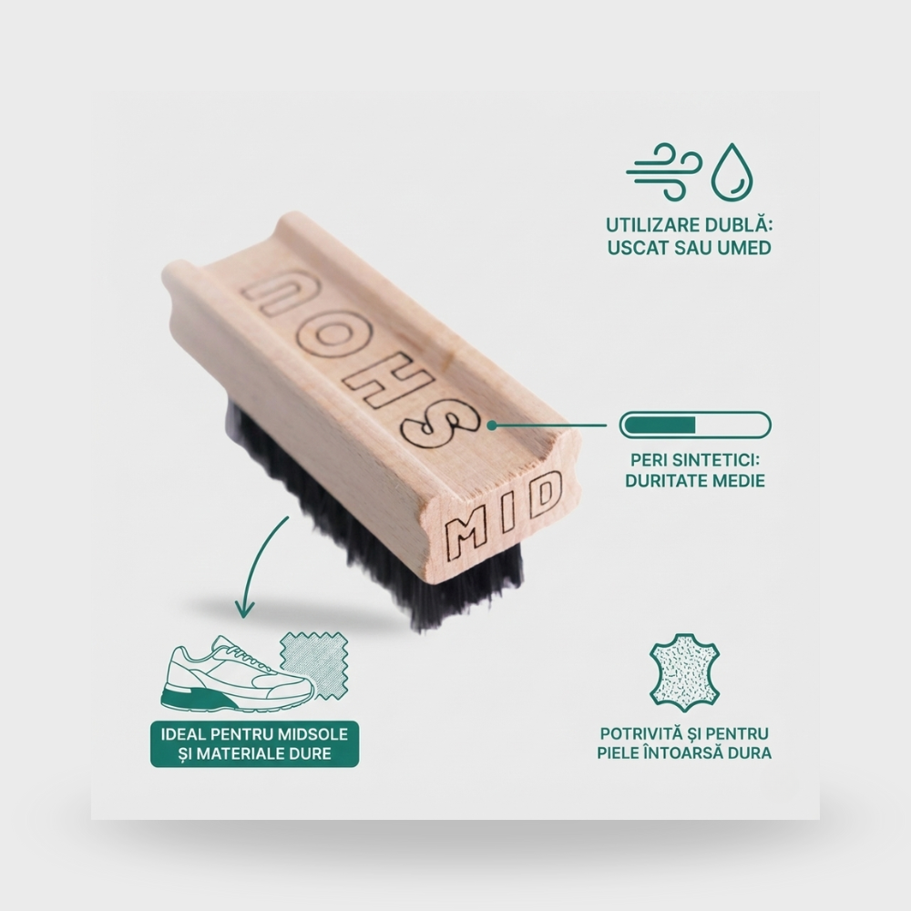Perie cu peri medii SHOU MID pentru murdarie persistenta