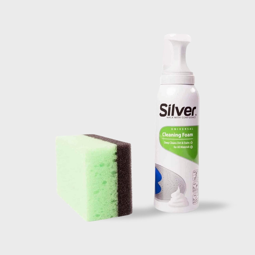 Spuma curatare incaltaminte cu burete - Silver Cleaning Foam 125ML