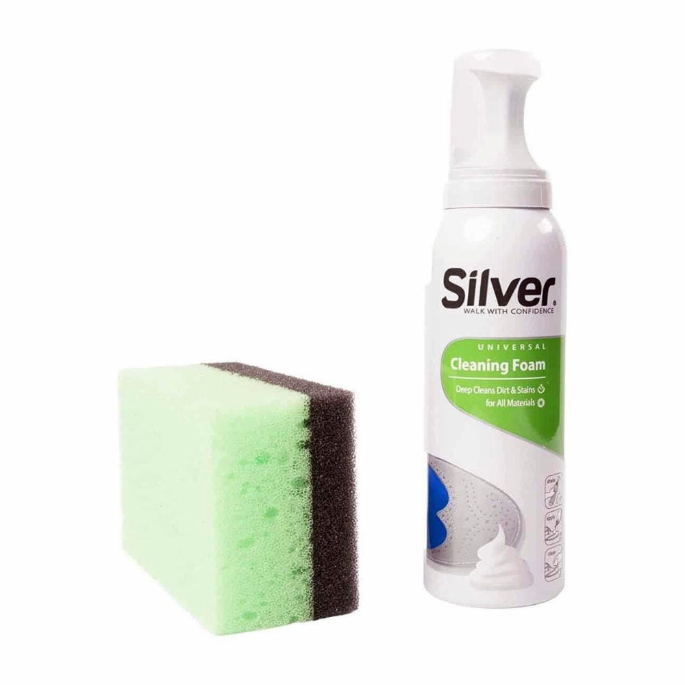 Spuma curatare incaltaminte cu burete - Silver Cleaning Foam 125ML