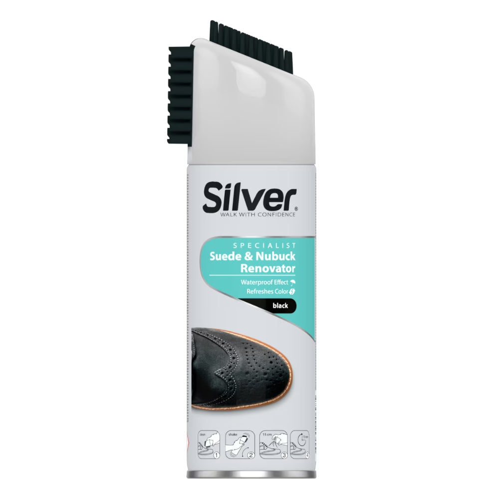 Spray Recolorare Piele Intoarsa & Nubuck Negru - Silver Suede&Nubuck Renovator 250ML