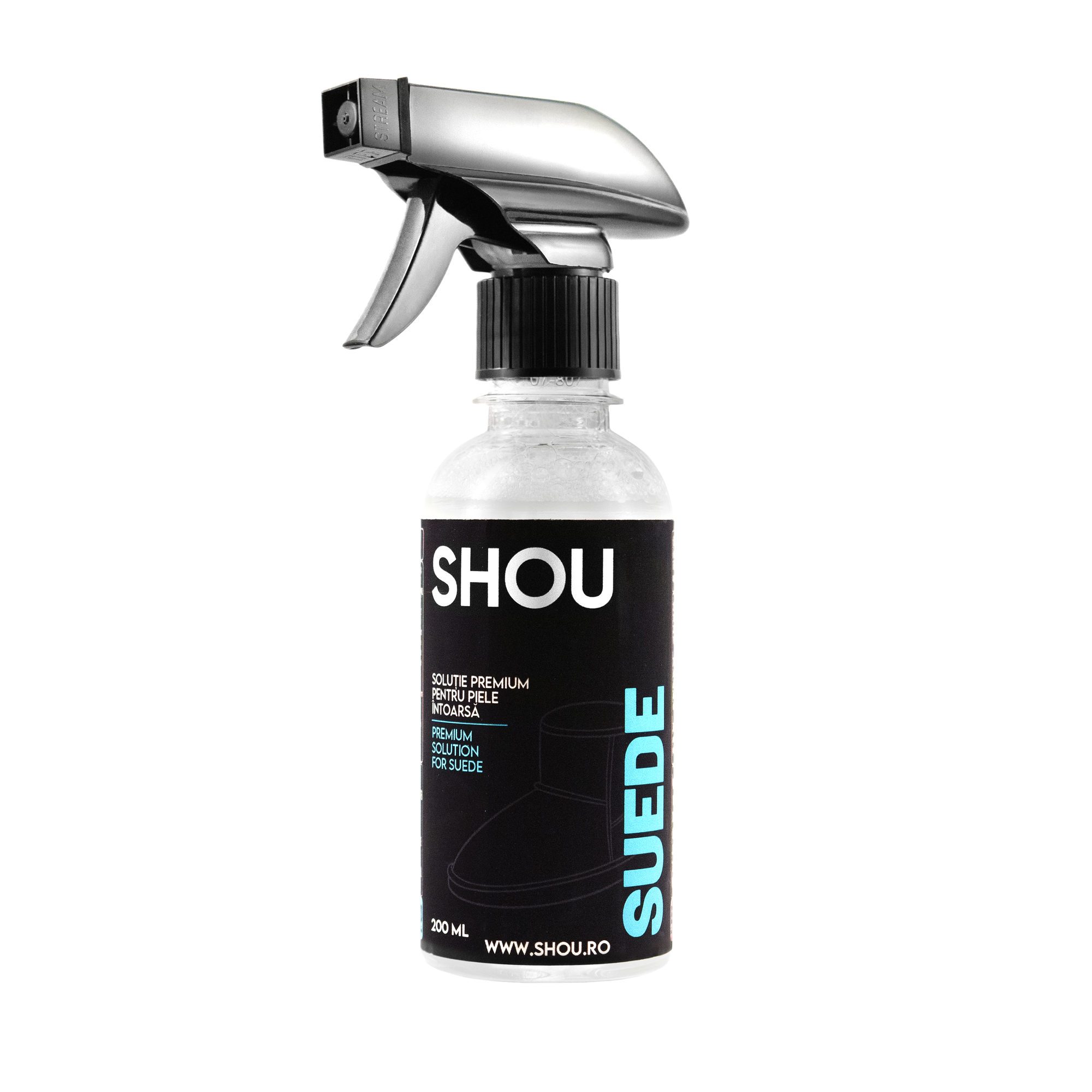 SHOU Suede - Solutie Premium Curatare Piele Intoarsa 200ml